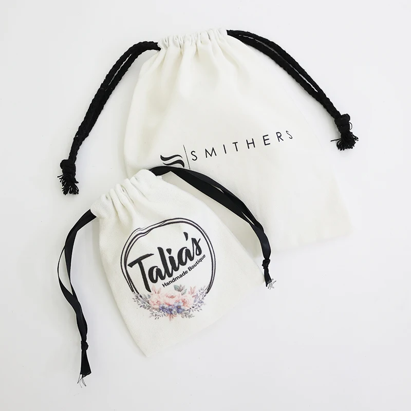 China Factory dust bag Custom Logo Printed Cotton Pouch Eco Friendly Gift Drawstring Bag