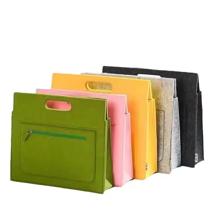 Promotional High Quality Felt Business Sleeve Envelop Bag Handling Computer Bag Sleeve Carrying Case Cover Briefcase