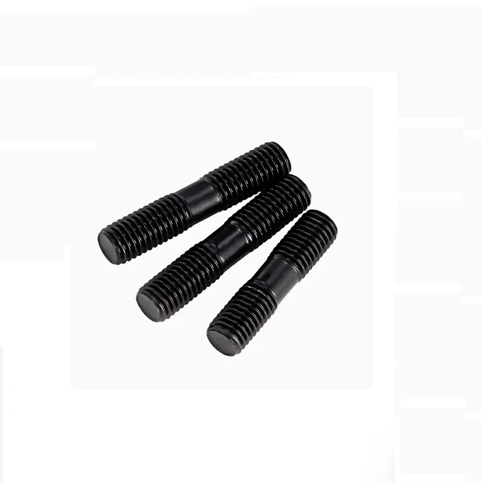 8.8 Grade Carbon Steel Trailer Wheel Double Threaded Stud Bolt M5 M8 Stud Black Zinc Threaded rod double end bolts