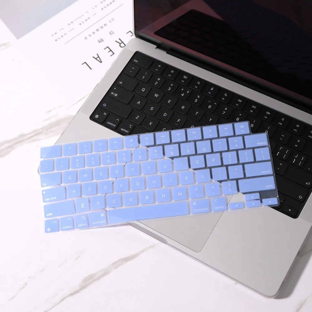 Laptop Keyboard Protector Covers High Quality Dustproof Soft Silicone for Macbook A2442 Color Keyboard Cover Silicone Key Board
