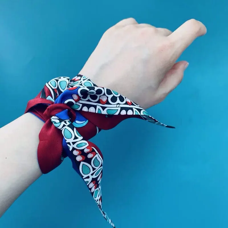 100% natural silk streamers headscarf neckerchief small scarves  for wholesale