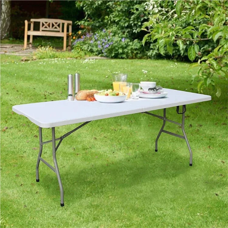 Modern Design Outdoor Garden Stackable HDPE Folding Tables and Chairs for Restaurant Dining Parties or Camping