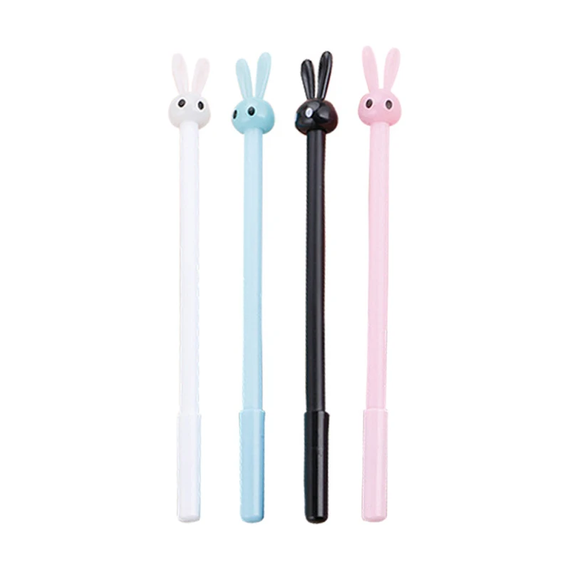 Wholesale Kawaii Long-Eared Rabbit Gel Pens Rollerball 0.5mm Thickness Creative Learning Stationery for School Students