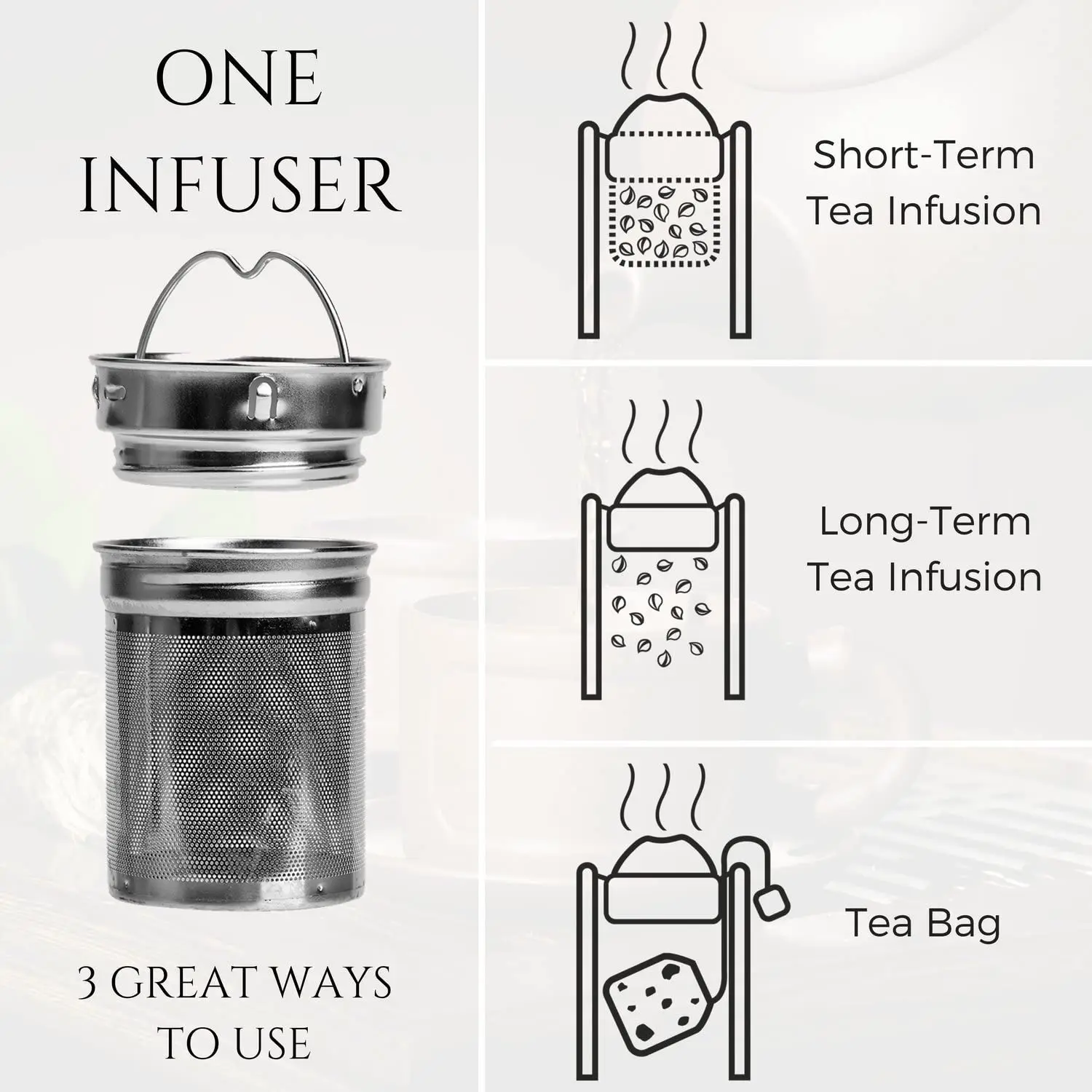 2020 Hot Sale Double Wall Premium Quality Glass Water Bottle Tumbler with Tea Infuser Mugs with Handle for Loose Leaf Tea Fruit