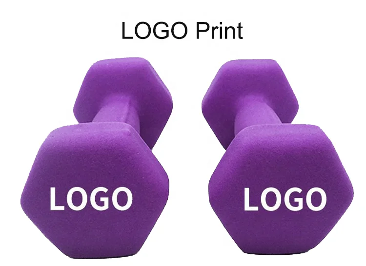 Custom Logo High Quality 3lb 10 Pound Neoprene Pink Black Colorful Dumbells Women 2kg 1 3 5 kg