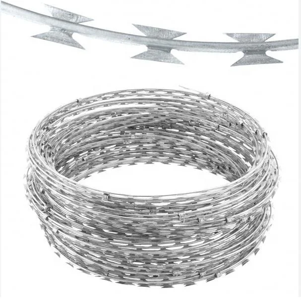 Galvanized Flat Security Fencing Razor Barbed Wire Safety Razor Wire