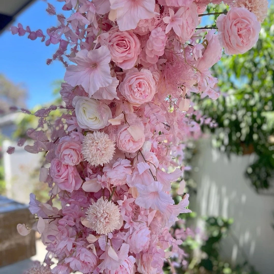 Искусственные белые Розовые розы цветы свадебный фон с дизайном арки дома высококачественным продуктом для вечеринки и дня рождения