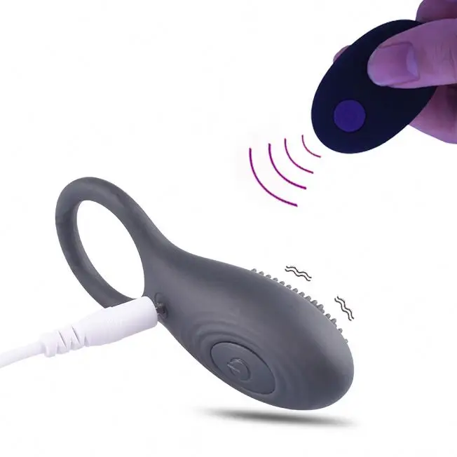 Hot sale prostate vibration wireless remote control delayed ejaculation cock ring male silicone sperm lock ring