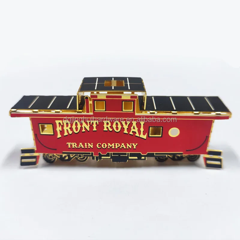 Custom Brass Etching Assemble Accessories 3D Model Metal Ornaments Classical Horse Drawn Carriage 3D Brass Crafts