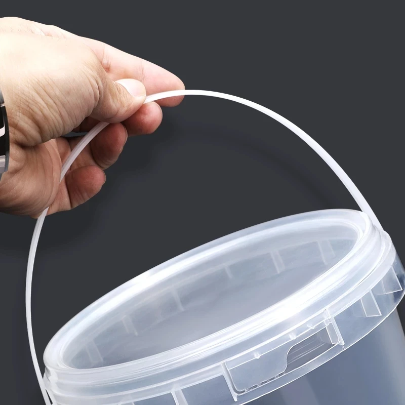 Empty 500ML Round Plastic Bucket Food Grade Packaging bottle Ice Cream Honey Storage Containers 10PCS