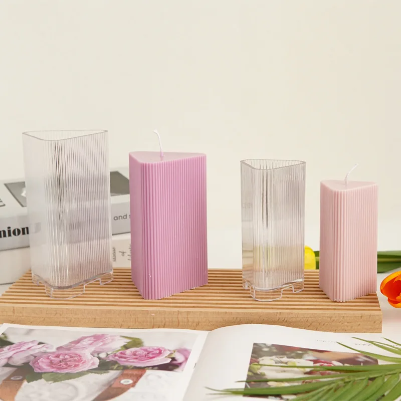 DIY  Candle Plastic Mould Transparent Candle Making Mould Aromatherapy Molds Acrylic Candle Mold