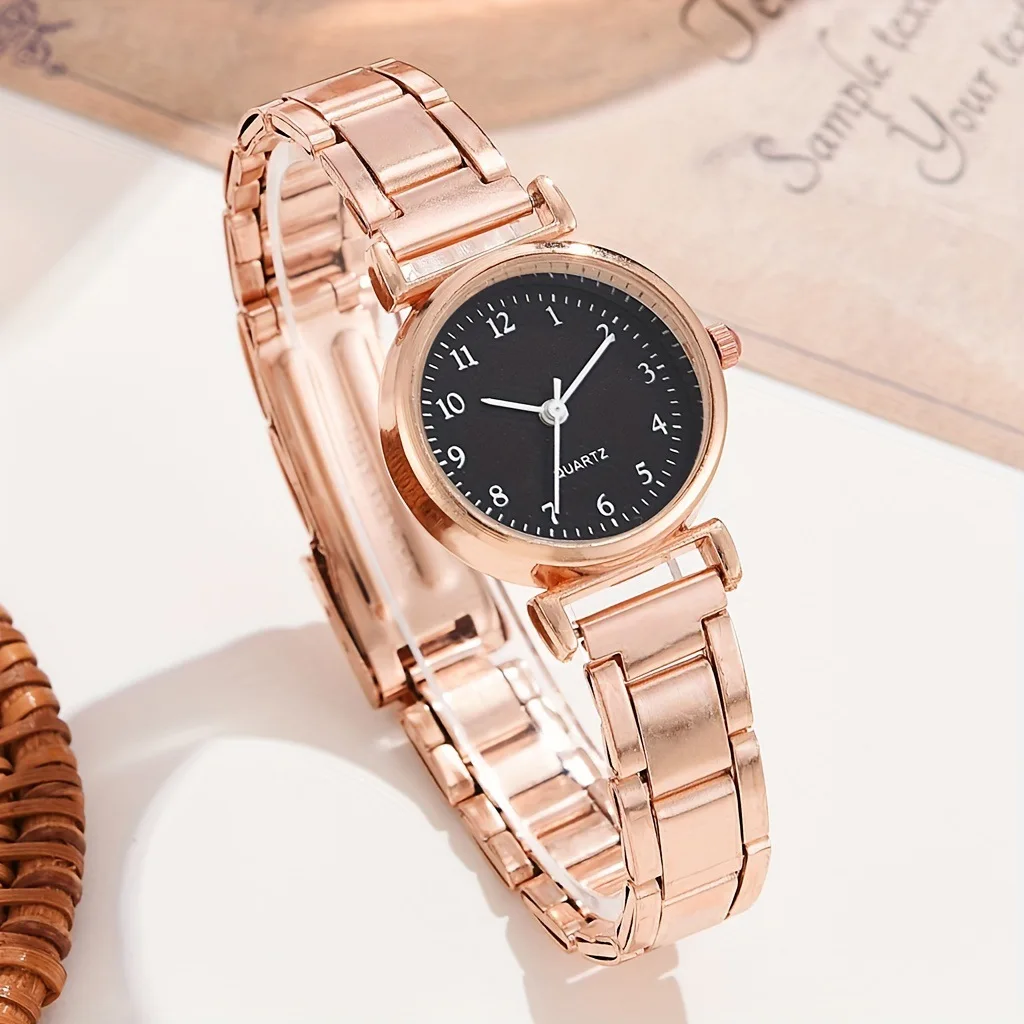5pcs Set Watches Set Luxury Rhinestone Women Fashion Elegant Wristwatch Quartz Watch For Girl Ladies Clock YuSa45