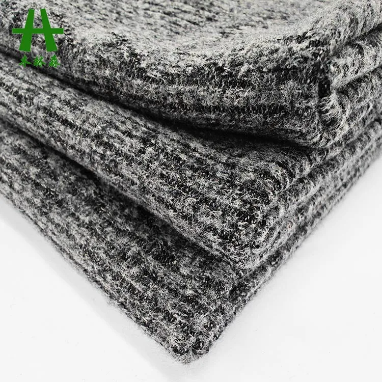 Mulinsen Textile Plain Dye RT Stretch Jacquard Polyester Rayon Fleece Knitted Fabric