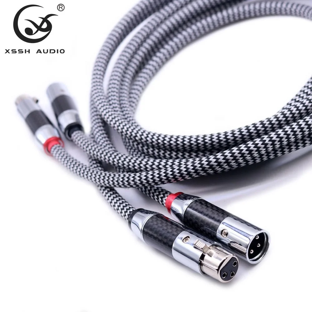 Audiophile Interconnect Wire YIVO OEM ODM DIY 4 Core OFC Plated Silver 2XLR to 2RCA Connectors HIFI Audio and Video Aux Cables