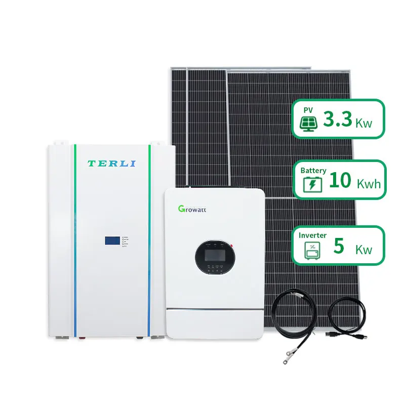 Complete Solar Energy System Home 5KW 3KW Off Grid Hybrid Solar Panel Power PV System 3KW 8KW 10KW