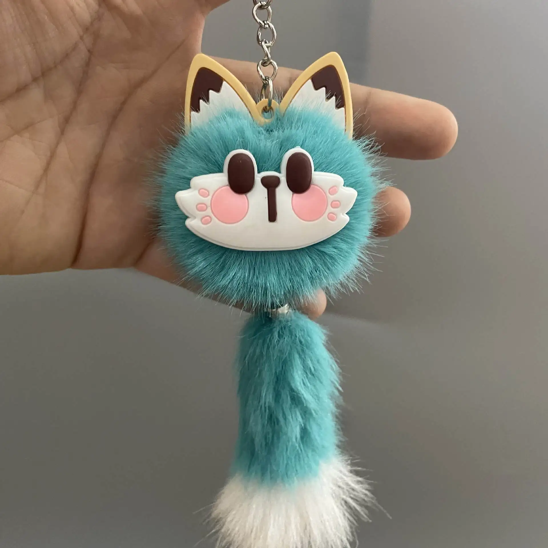 Fortune Cat coal ball cute bag hanging plush doll Fortune cat coal ball car key chain pendant