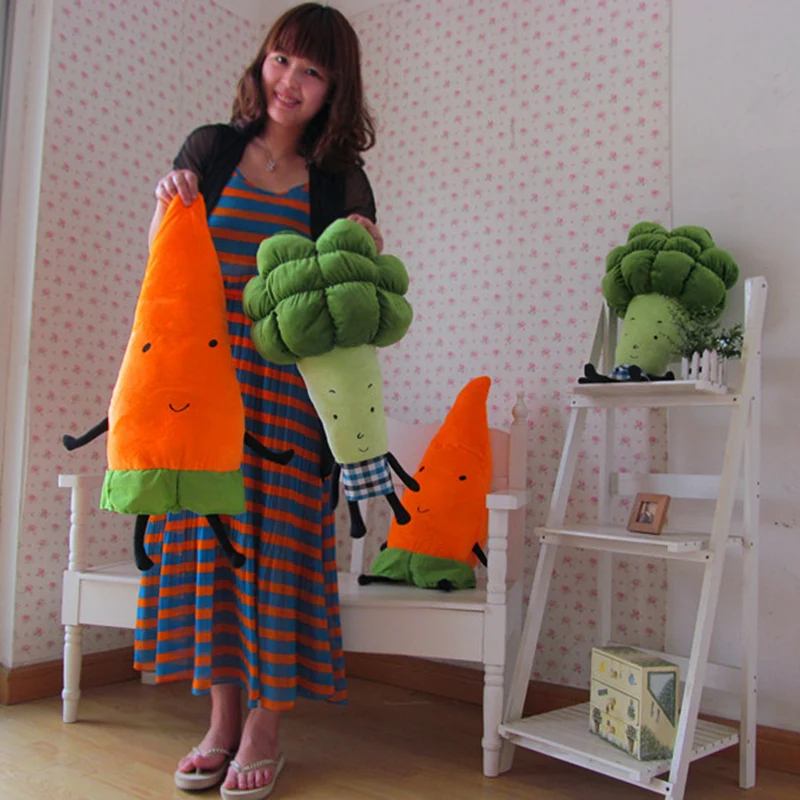 Funny Organic Toys Broccoli Plush Toy carrot vegetable plush toys