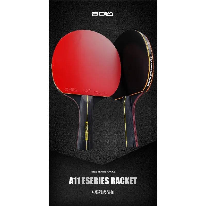 Six-star Training Two racket Three-ball Reverse Glue Table Tennis Racket Set Wholesale