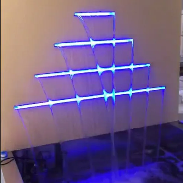 Искусственная Крытая водная занавеска для бассейна, фонтан, акриловое лезвие водопада для дома