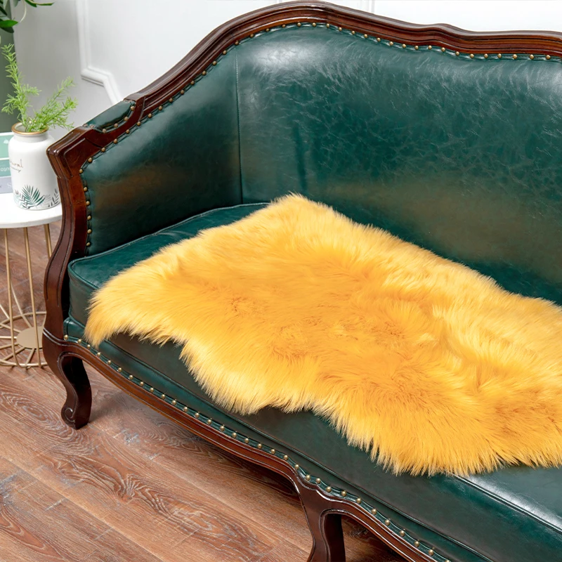 new wholesale hot selling modern handmade living room carpet rabbit faux fur rug carpet pink and blue color