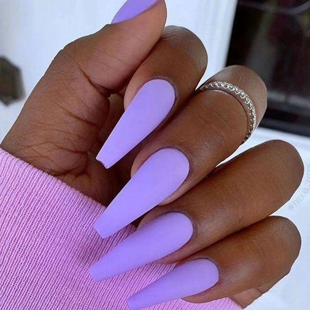 24 Pcs/Box Coffin Nail Tips,High Quality False 3d Acrylic Design Wholesale Custom Press On Nails packaging boxs