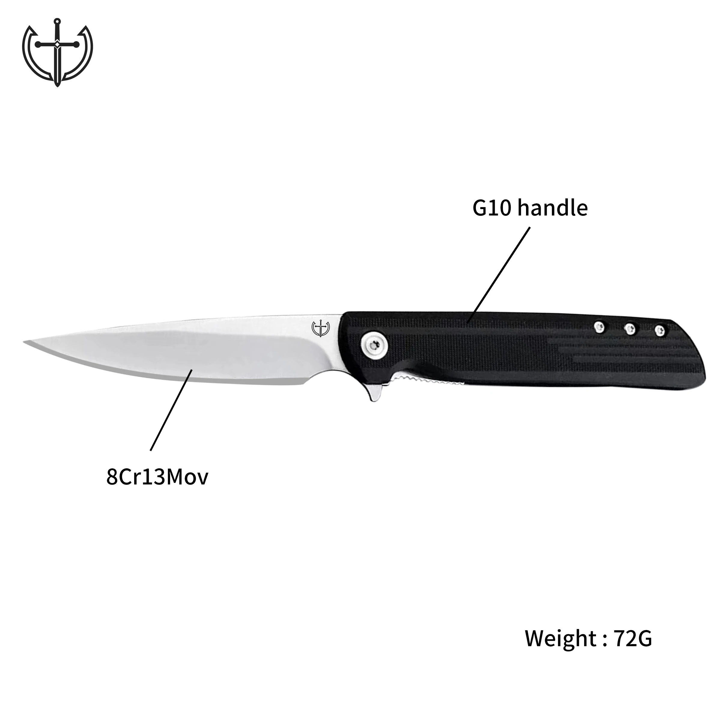 Wholesale  Reasonable Competitive Price camping knife D2 Steel Handle Carbon Steel Edc Foldable Pocket Knife