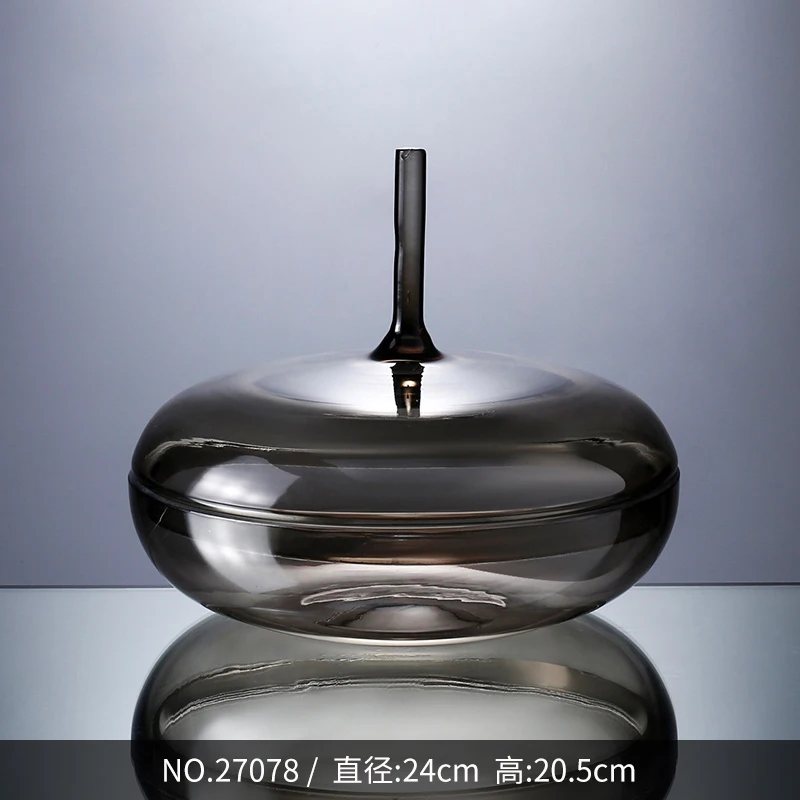 Modern Wholesale Small Round Clear Glass Vase Decorative In Bulk Wedding Home Decor Full Size