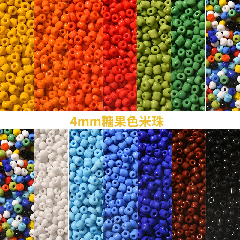 XUQIAN Hot Sale 4mm10g/Bag Jelly Color Solid Color Seed Beads for DIY Handmade Earrings Necklace Bracelet Jewelry Accessories