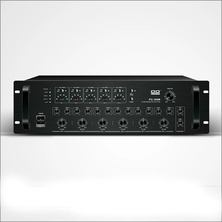 QQCHINAPA PA System IP Digital Network 5 Zone 5.1 Amplifier Premium High Power Home System