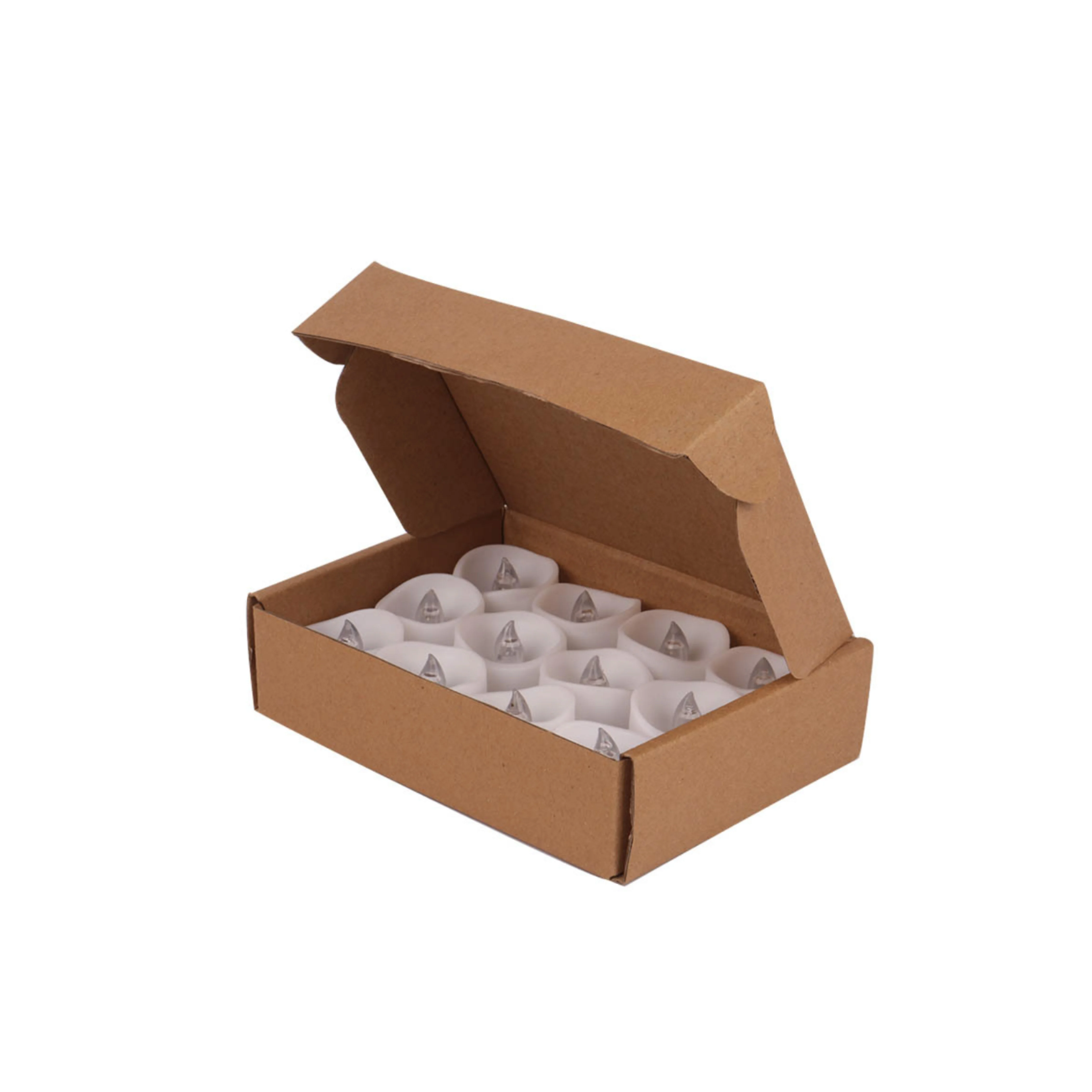 6H Timer Function LEDs, 12 Packed,Warm White Flickering Small Size LED Tealight Candles with Battery Powered