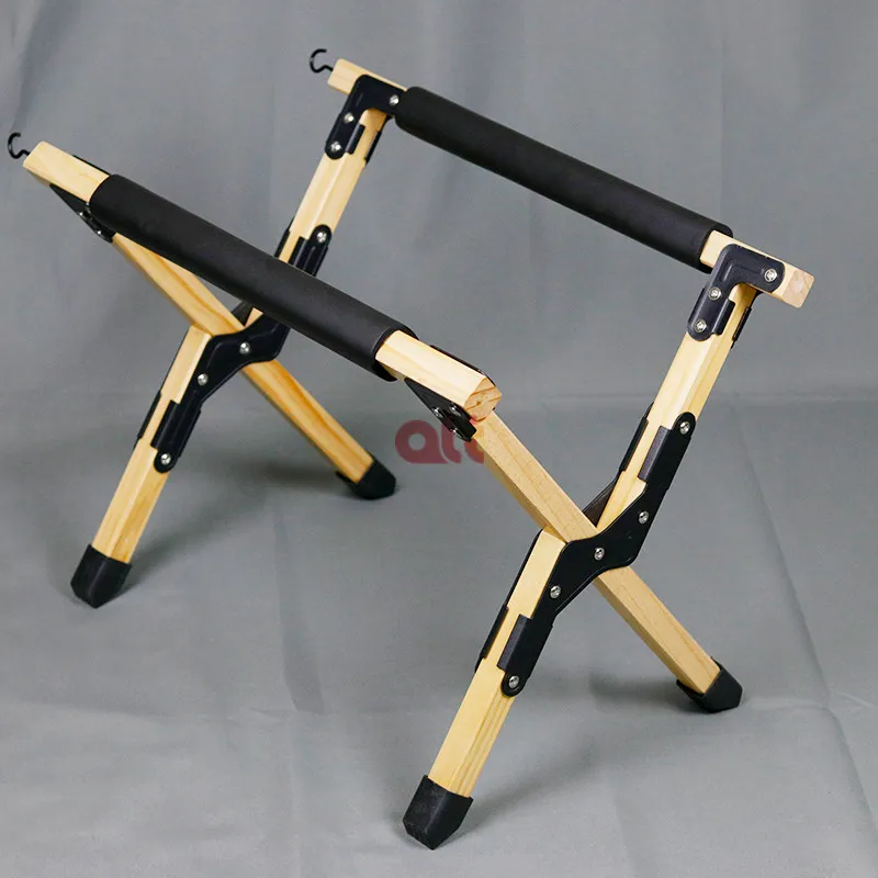 Folding Cooler Stand Outdoor camping four-leg refrigerator solid wood bracket camping fridge rack foldable beech ice bucket rac