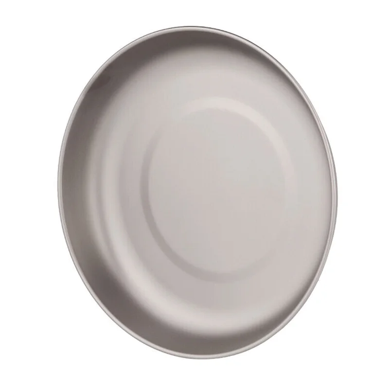Camping Large Plates Outdoor Tableware Titanium Dinner Dishes Pan