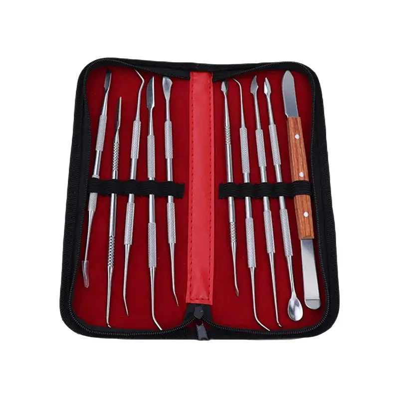 Meite Medical Dental Tool Wax Knives Kit Stainless Steel Autoclavable Dental Lab Equipment Wax Carving Tool Oral Kit
