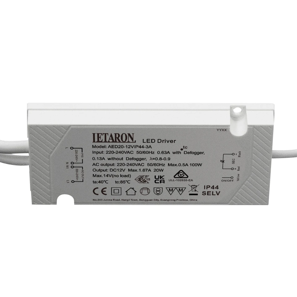Letaron Constant Voltage Driver , IP44 LED Driver