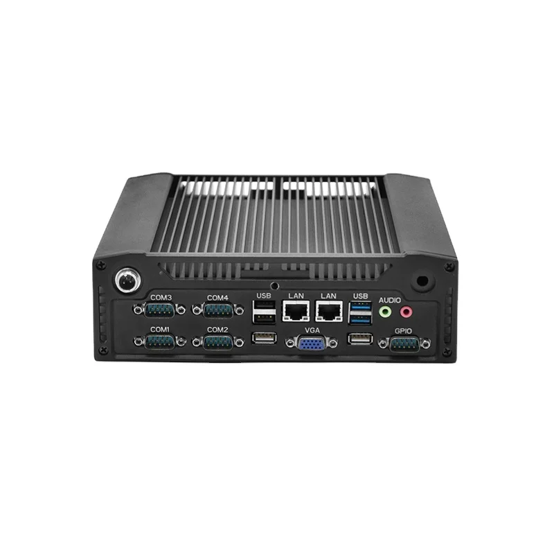 J1900 I3 I5 I7 Win Linux OS Industrial Embedded Fanless Mini Box PC Computer Rj45 Lan Com Rs232 RS422  Rs485 Gipo Port