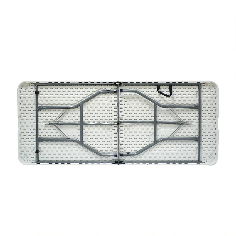 6FT Fold- in -Half Foldable Plastic Picnic Party 4cm Thickness Dining Camping Table For Custom