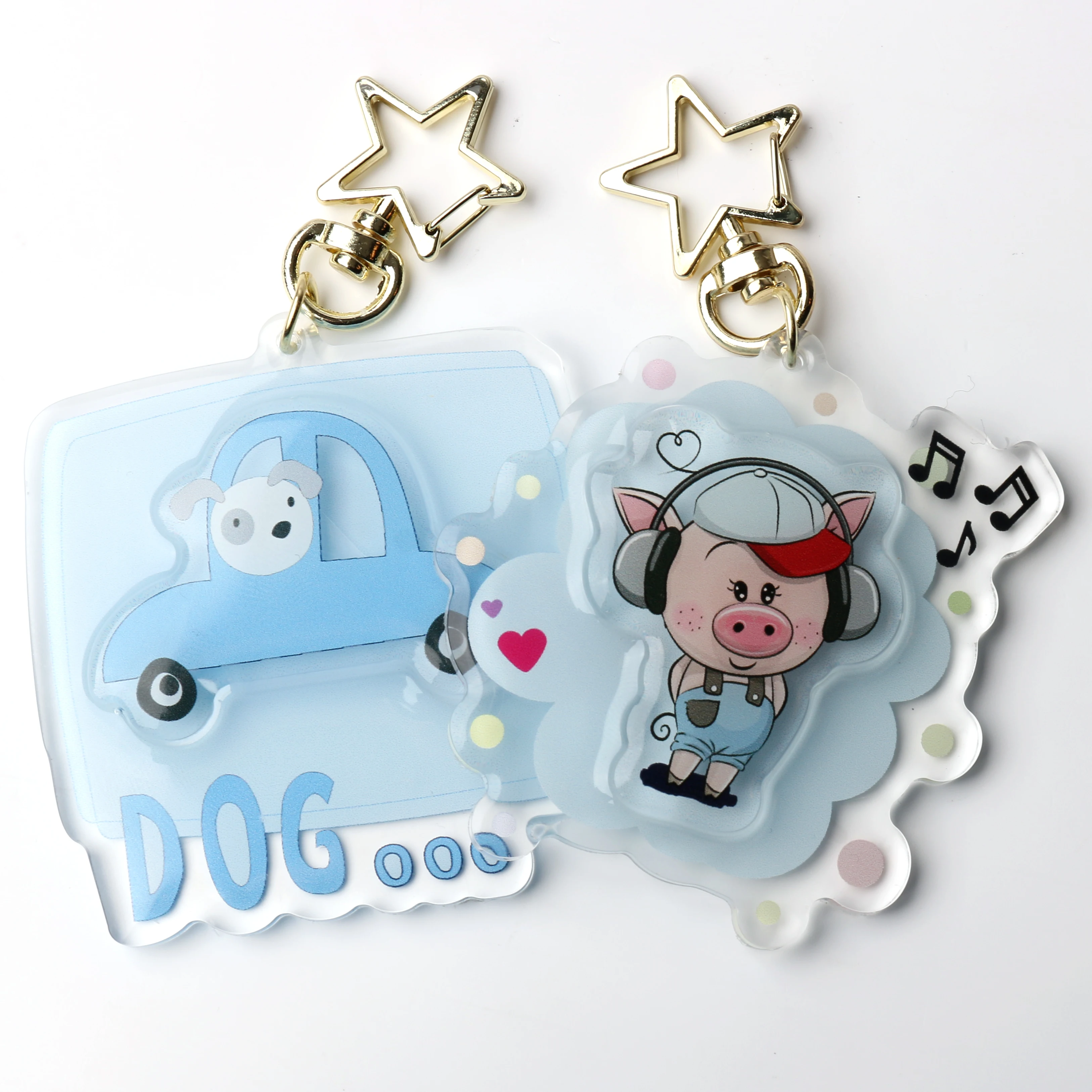 Acrylic Charms Plastic Wholesale  Promotional Gift Customized Personalized Creative Custom Acrylic Ke chain For Car
