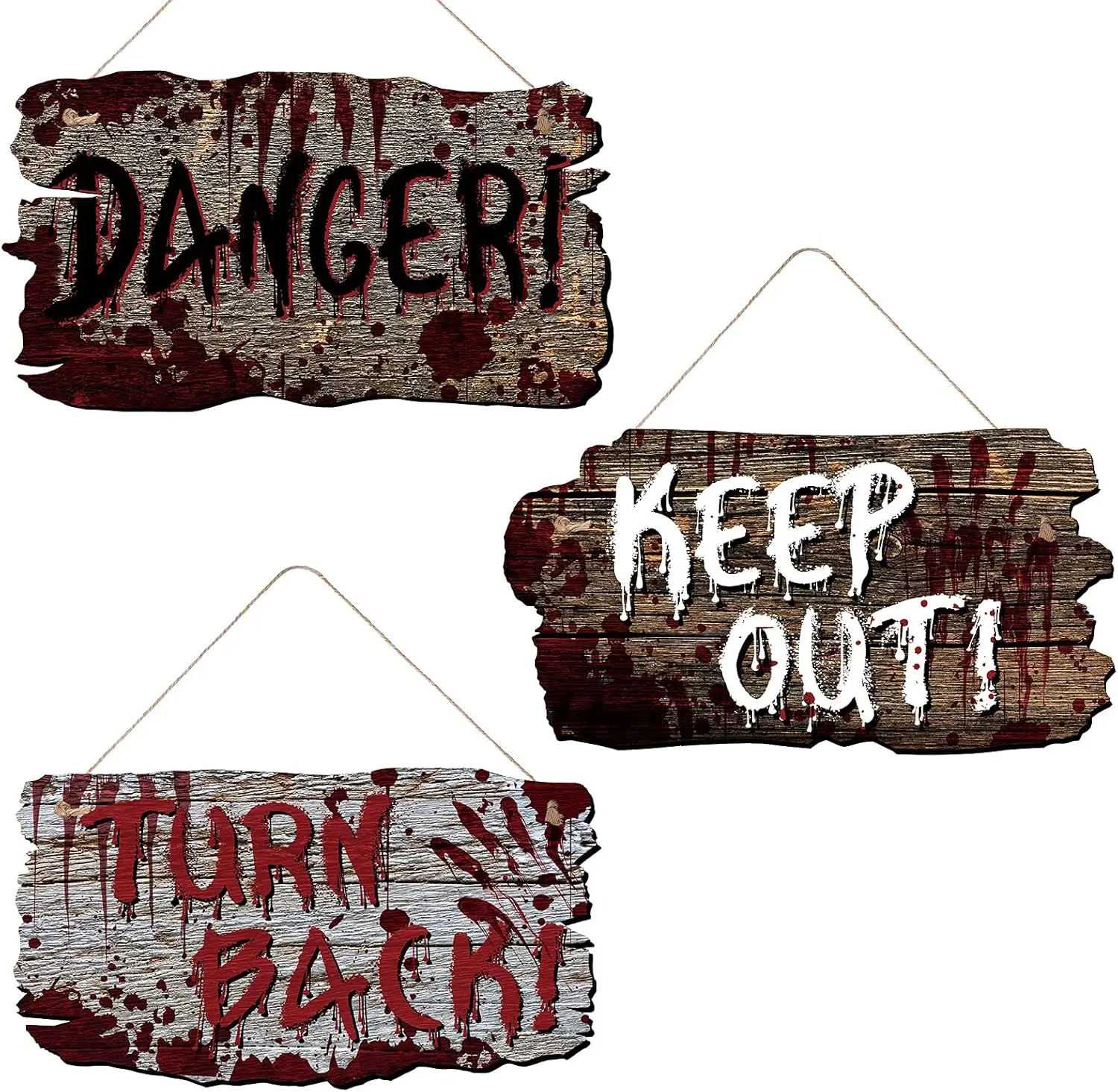 Wholesale Custom Creepy Halloween Yard Signs Hanging Scary Indoor and Outdoor Decorations Number-Shaped Party Supplies