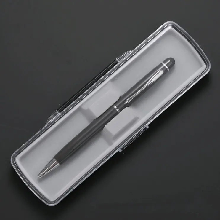 Ballpoint Pens 1.0mm Black Ink Soft Touch Click Metal Pen with Stylus Tip for Touch Screens Tablets Business Gifts School Office