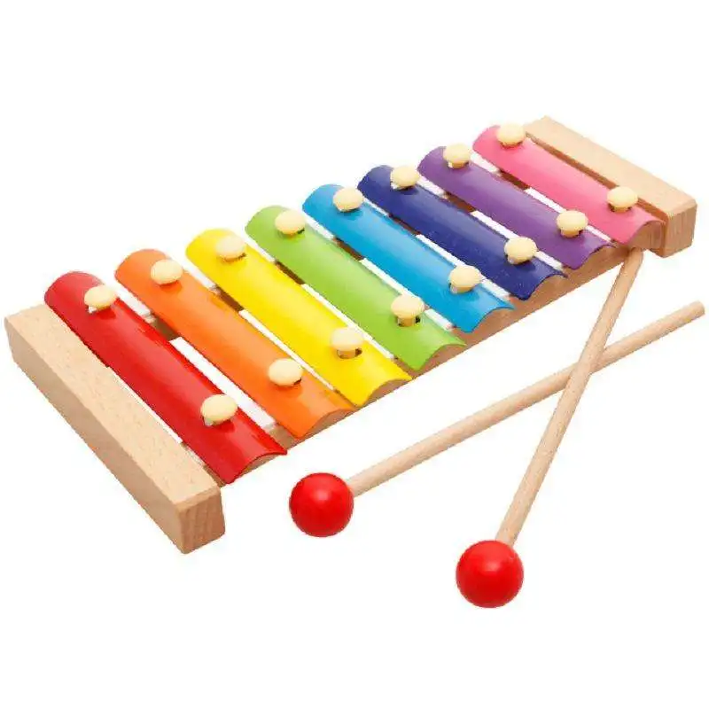 Wholesale Wooden Octave Hand Knocking Piano Baby Early Educational Musical xylophone Instruments Toys