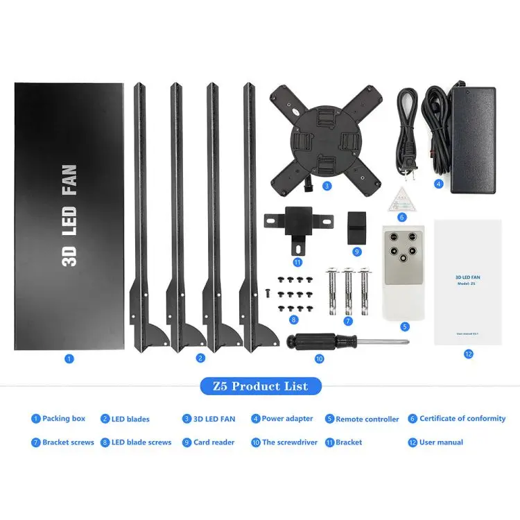Outdoor Application 100cm Panel Size Hologram 3 D Display 3D Holographic Led Fan Hologram Advertising Showcase