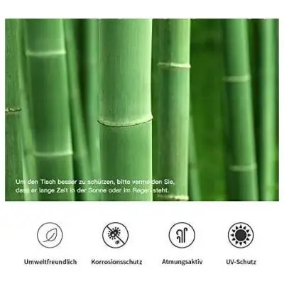 Adjustable Aluminium Alloy Legs, Eco-friendly Natural Bamboo 4- Folds Convenient Camp Table