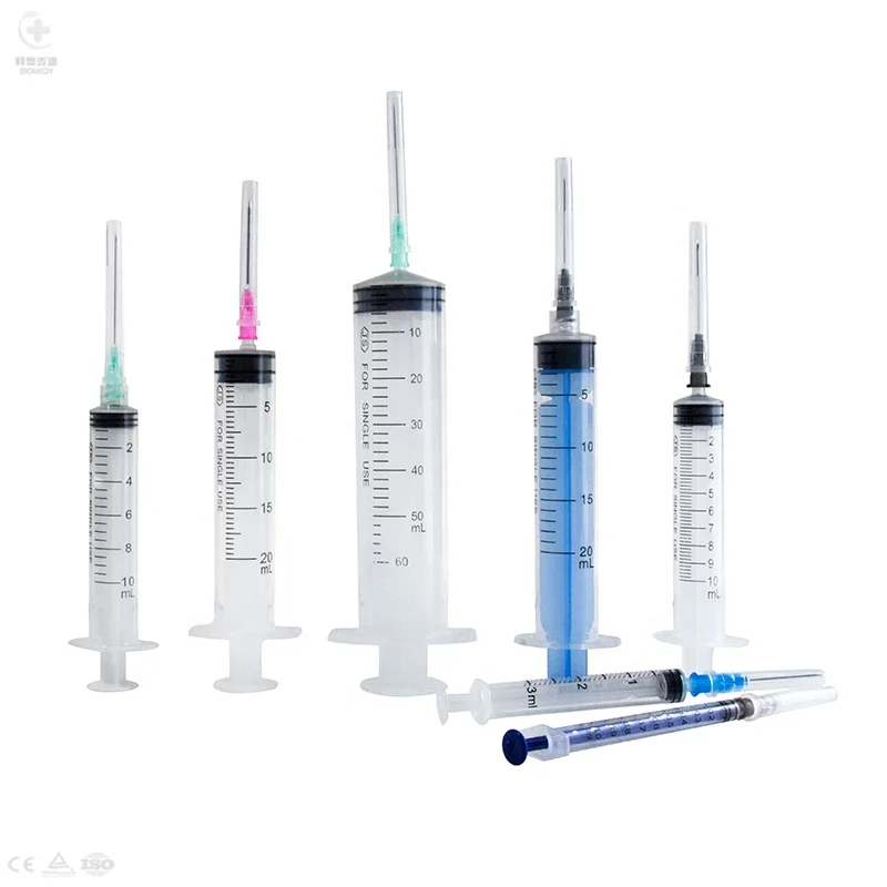 Chinese Prices Medical Products Disposable 0.5mL 1mL 2.5mL 3mL 5mL 10mL Vaccine Luer Lock Injection Hypodermic Jeringa Syringe