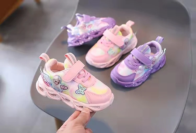 New Design With Bright LED Light Laces Wings Kids Shoes Boys And Girls Outdoor Comfort Walking Kids Casual Sneakers