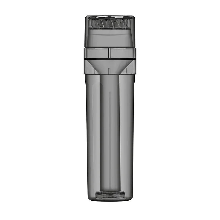 Wholesale plastic manual tobacco herb grinder with tube storage roller grinder roller with custom logo smoking accessories