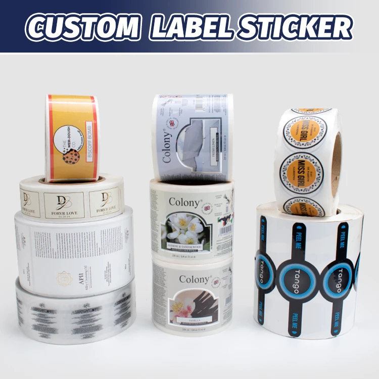 Custom Printed Waterproof Logo Stickers Gold Foil Candles Label for Jars