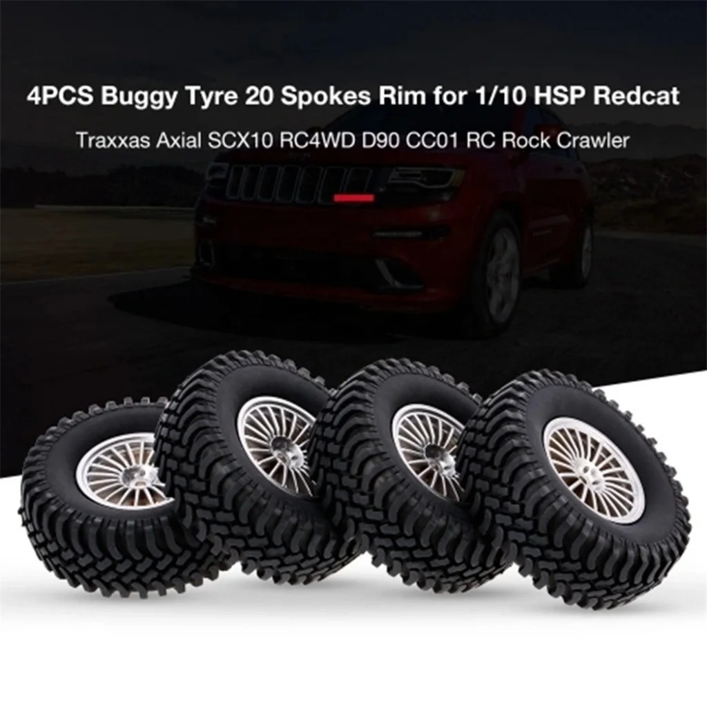 4 шт. 1/10 шины для радиоуправляемой тележки HSP Redcat Traxxas осевые SCX10 RC4WD D90 CC01 запчасти гусеничной машины
