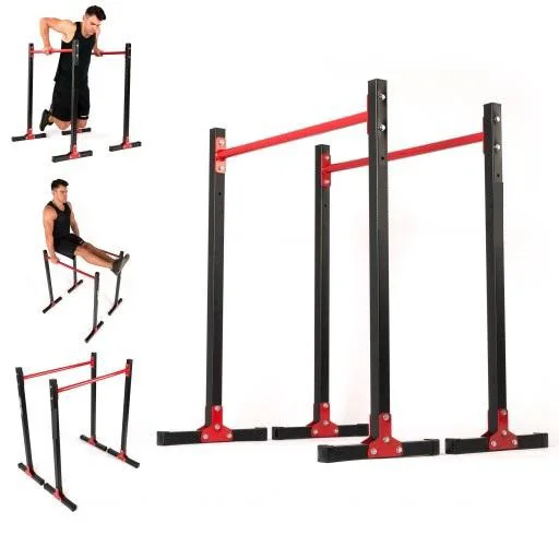 Wellshow Sport Gymnastics Parallette Bars Dip Station Fitness Workout Dip bar Stabilizer