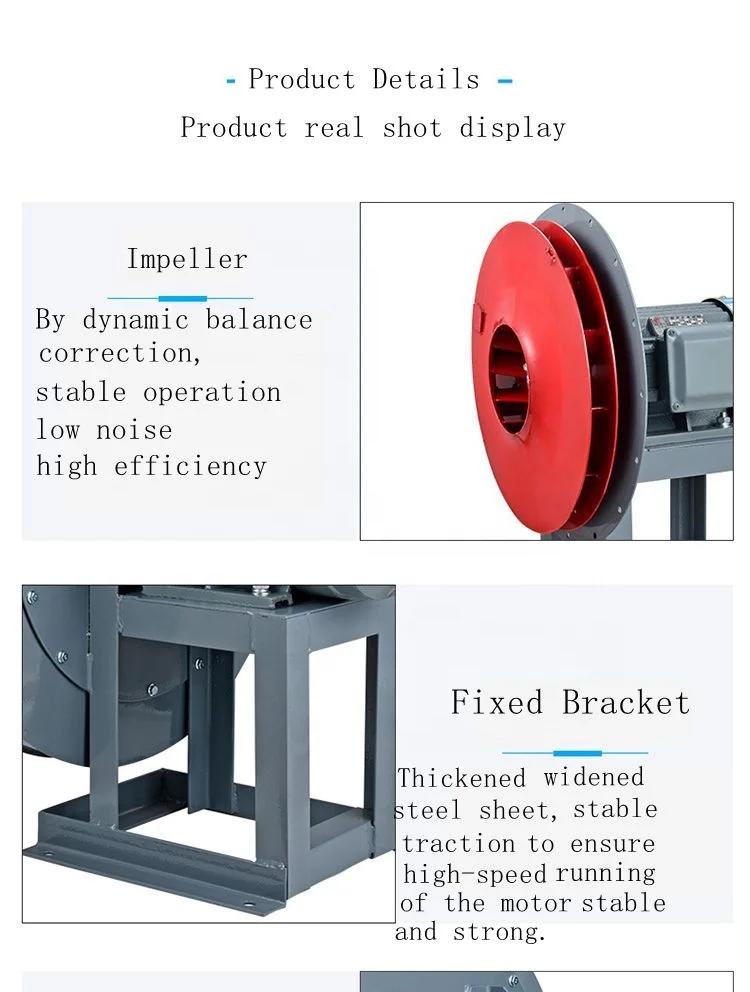 High pressure centrifugal air blower for sawdust