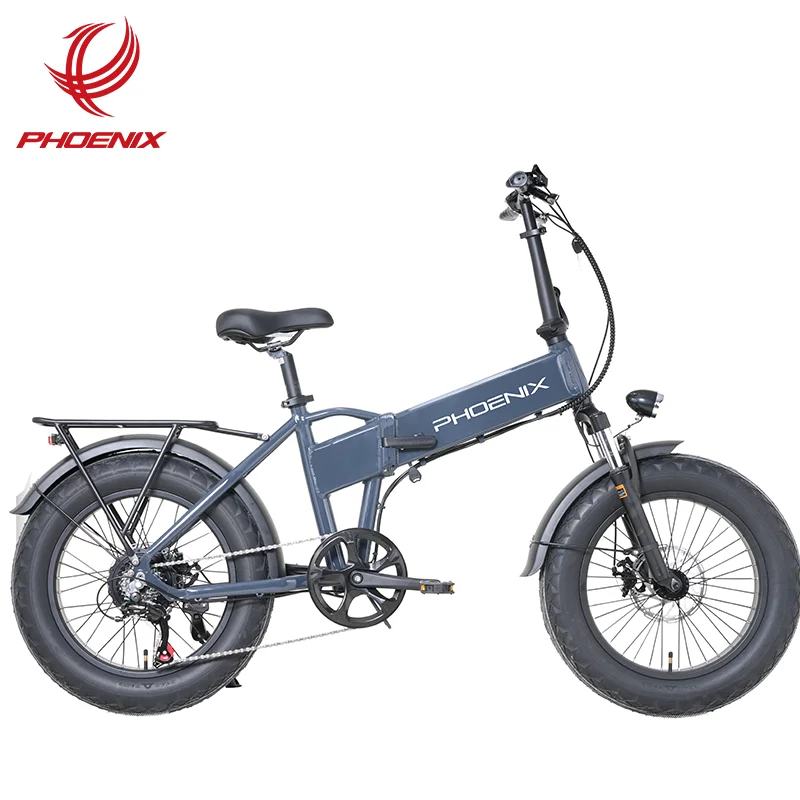 Phoenix 7-Speed Outdoor Travel Electric Bicycle Lithium Battery Aluminum Folding E bike Electric Bicycle